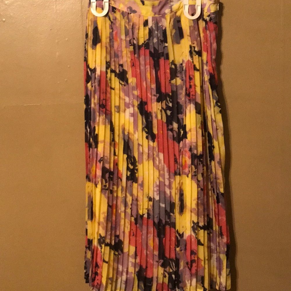 Pin & Larkin Accordion Style Floral Skirt Medium